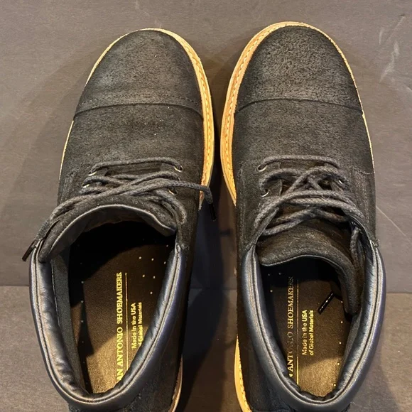 SAS Hatchet Chukka Boot 10.5M Black Suede Vibram USA Made $339 Retail
